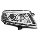 Fari Led vera luce diurna Audi A6 C6 04-08 Chrome