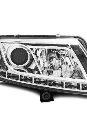 Fari Led vera luce diurna Audi A6 C6 04-08 Chrome