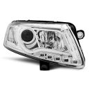 Fari Led vera luce diurna Audi A6 C6 04-08 Chrome