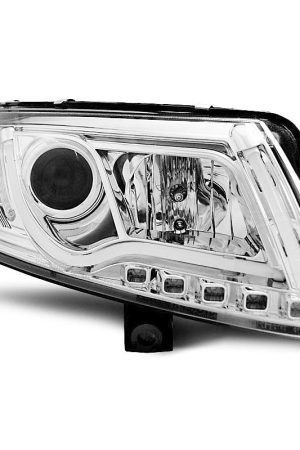 Fari Led vera luce diurna Audi A6 C6 04-08 Chrome