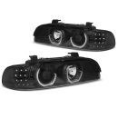 Fari Angel Eyes 3D Led BMW Serie 5 E39 95-03 Neri