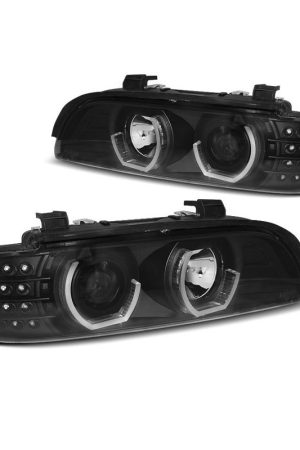 Fari Angel Eyes 3D Led BMW Serie 5 E39 95-03 Neri