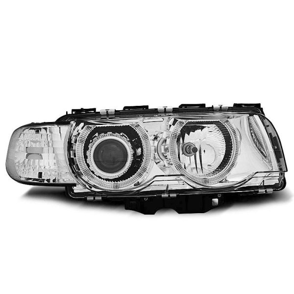 Fari Angel Eyes BMW serie 7 E38 98-01 Chrome