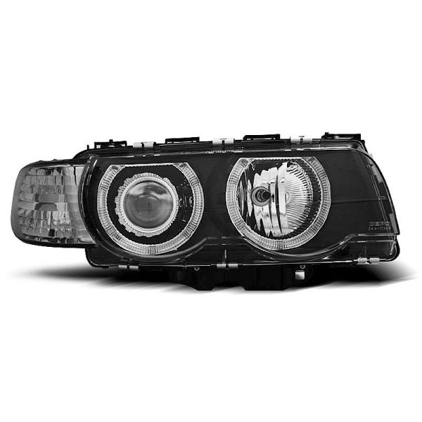 Fari Angel Eyes BMW serie 7 E38 98-01 Neri