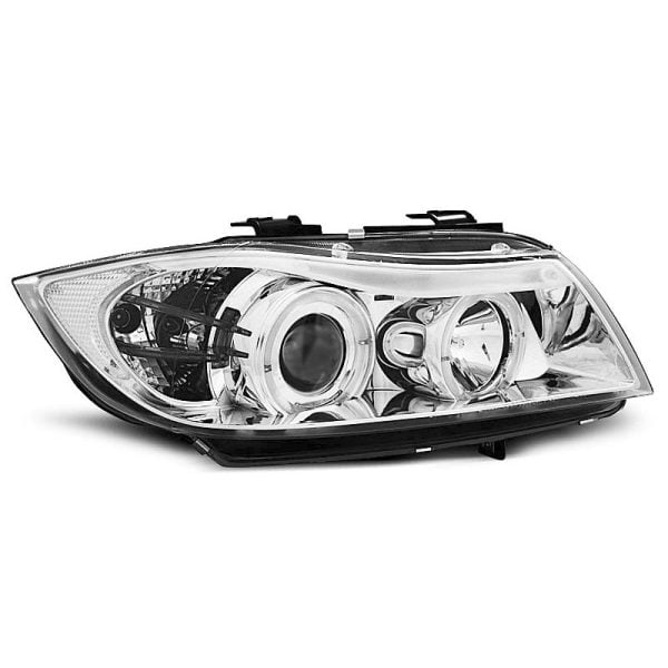 Fari Angel Eyes BMW Serie 3 E90 / E91 05-08 Chrome