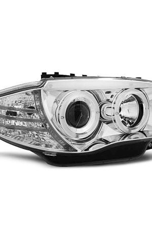 Fari Angel Eyes BMW Serie 1 E87-E81 04-07 Chrome