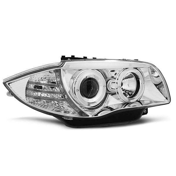 Fari Angel Eyes BMW Serie 1 E87-E81 04-07 Chrome