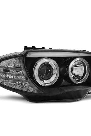 Fari Angel Eyes BMW Serie 1 E87-E81 04-07 Neri