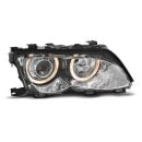 Fari Angel Eyes BMW Serie 3 E46 01-05 berlina & station