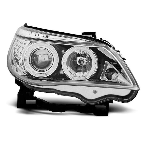 Fari Angel Eyes BMW Serie 5 E60 / E61 03-07 Chrome