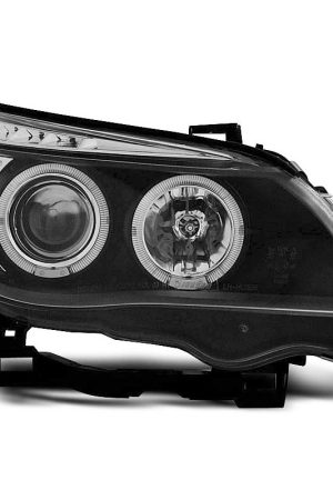 Fari Angel Eyes BMW Serie 5 E60 / E61 03-07 Neri