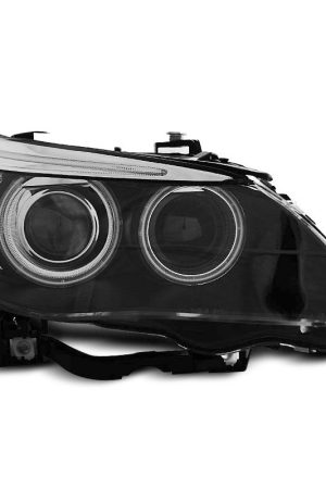 Fari CCFL Angel Eyes Xenon BMW Serie 5 E60 / E61 03-04 Neri