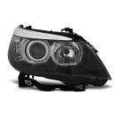 Fari Led Angel Eyes BMW Serie 5 E60 / E61 03-07 Neri