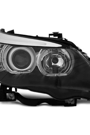 Fari Led Angel Eyes BMW Serie 5 E60 / E61 03-07 Neri