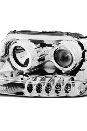 Fari Angel Eyes Chrysler Jeep Grand Cherokee 99-05 Chrome