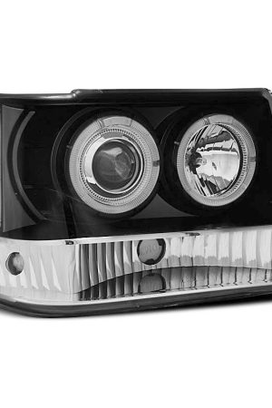 Fari Angel Eyes Chrysler Jeep Grand Cherokee 93-98 Neri