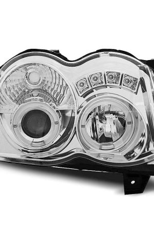 Fari Angel Eyes Chrysler Jeep Grand Cherokee 08-10 Chrome