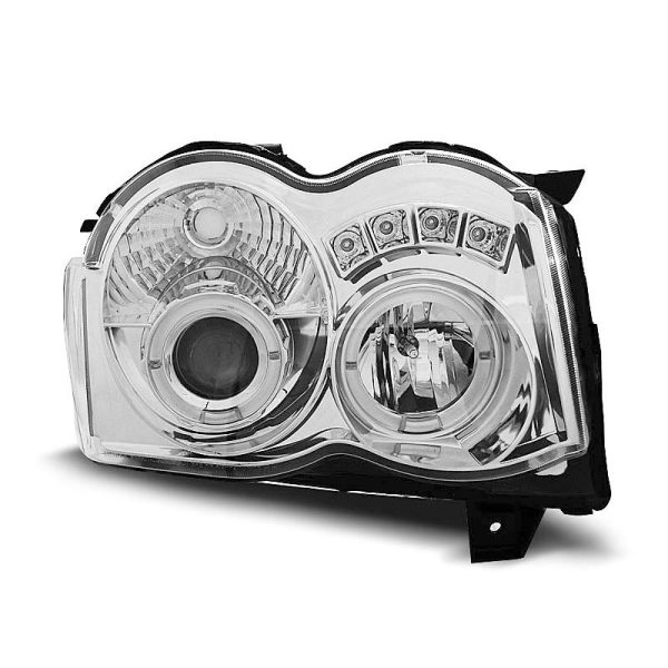 Fari Angel Eyes Chrysler Jeep Grand Cherokee 08-10 Chrome