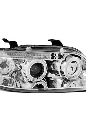 Fari Angel Eyes Chevrolet Aveo 03-06 Chrome