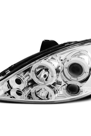 Fari Angel Eyes Ford Focus MK1 01-04 Chrome