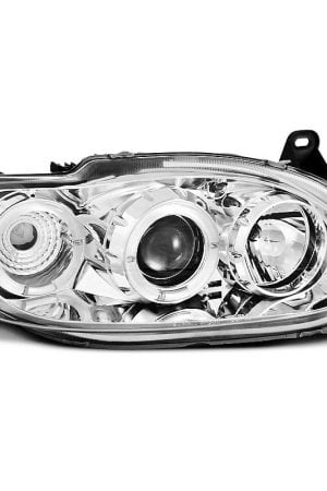 Fari Angel Eyes Ford Escort MK7 95-00 Chrome