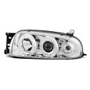 Fari Angel Eyes Ford Fiesta MK4 95-99 Chrome