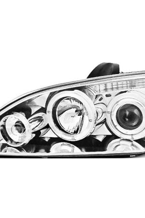 Fari Angel Eyes Ford Focus MK2 04-08 Chrome