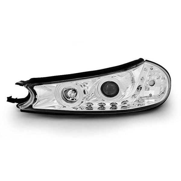 Coppia di fari a Led stile luce diurna Ford Mondeo MK2 96-00 Chrome