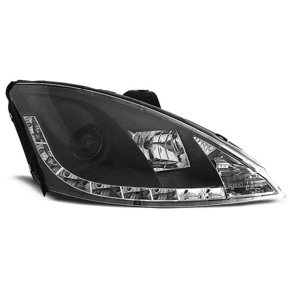 Coppia di fari a Led stile luce diurna Ford Focus MK1 98-01 Neri