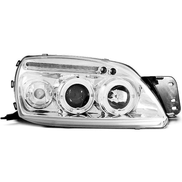 Fari Angel Eyes Ford Fiesta MK5 99-02 Chrome