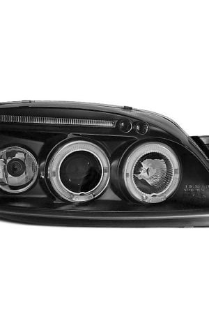 Fari Angel Eyes Ford Fiesta MK5 99-02 Neri