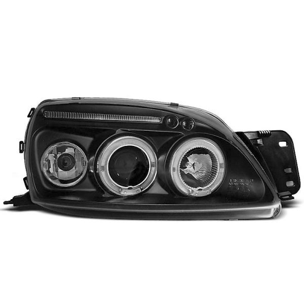 Fari Angel Eyes Ford Fiesta MK5 99-02 Neri