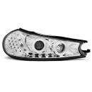 Coppia di fari a Led stile luce diurna Ford Mondeo MK2 96-00 Chrome