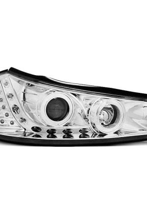 Coppia di fari a Led stile luce diurna Ford Mondeo MK2 96-00 Chrome