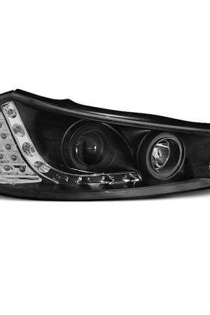 Coppia di fari a Led stile luce diurna Ford Mondeo MK2 96-00 Neri