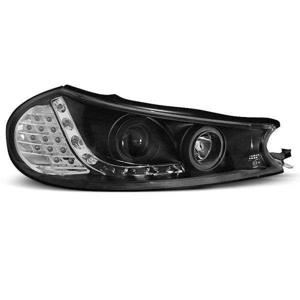 Coppia di fari a Led stile luce diurna Ford Mondeo MK2 96-00 Neri