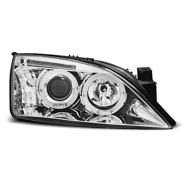 Fari Angel Eyes Ford Mondeo MK3 00-07 Chrome