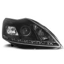 Coppia di fari a Led stile luce diurna Ford Focus MK2 08-10 Neri