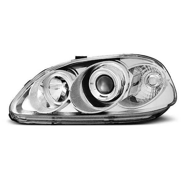 Fari Angel Eyes Honda Civic 6 95-99 Chrome