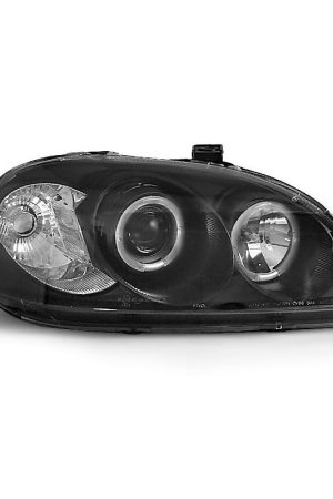 Fari Angel Eyes Honda Civic 6 95-99 Neri