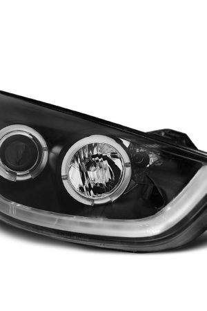 Fari Led stile luce diurna con tubo fibra ottica Hyundai IX35 10-13 Neri