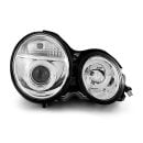 Coppia di fari Angel Eyes Mercedes Classe E W210 95-99 Chrome