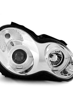 Coppia di fari Angel Eyes Mercedes Classe C W203 00-04 Chrome