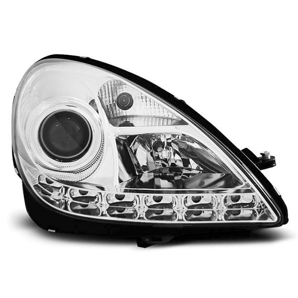 Coppia di fari a Led stile luce diurna Mercedes SLK R171 04-11 Chrome