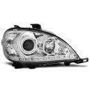 Coppia di fari a Led stile luce diurna Mercedes Classe M W163 98-01 Chrome