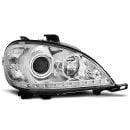 Coppia di fari a Led stile luce diurna Mercedes Classe M W163 01-05 Chrome