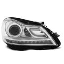 Coppia di fari a Led stile luce diurna Mercedes Classe C W204 2011 Chrome