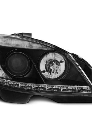 Coppia di fari LED Design Mercedes Classe C W204 07-10 Neri