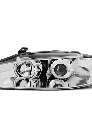 Coppia di fari Angel Eyes Mitsubishi Eclipse 95-96 Chrome