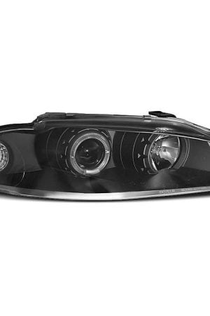 Coppia di fari Angel Eyes Mitsubishi Eclipse 97-98 Neri